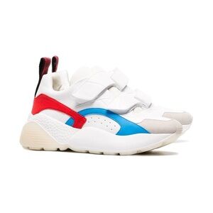 Stella McCartney White, Blue, and Red Eclypse Chunky Women's Velcro Sneakers